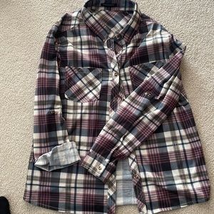 Staccato brand plaid shirt. Like new. 100% polyester.